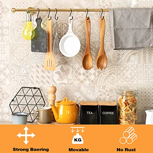 Higift 12 Pack 5 Inch Large S Hooks For Hanging Plants, Black Vinyl Coated S Hooks, Non Slip Heavy Duty S Hooks, Metal Black Rubber Coated Closet S Hooks For Hanging Plants Jeans Pot Pan Cups Clothes #TOP3