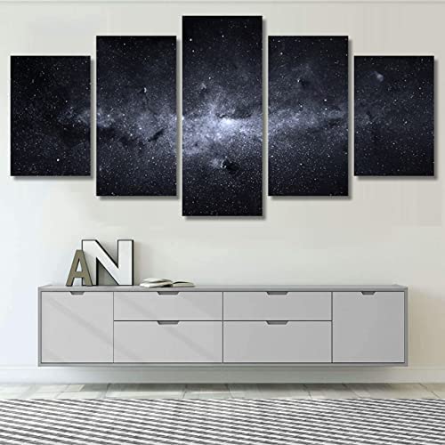 Cuadro en Lienzo de una Hermosa Nebulosa Espacial, 5 Piezas, Arte de Pared, Pintura Modular, Papel Tapiz, póster Impreso para Sala de Estar, Dormitorio, Comedor, Oficina, habitación Infantil