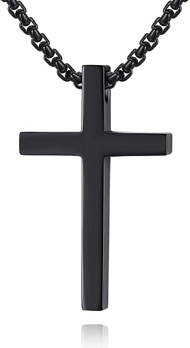 Silver Cross Pendant Necklace 
