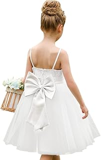 Christmas Flower Girl Dress Floor Length Button Draped Tulle Ball Gowns for Kids
