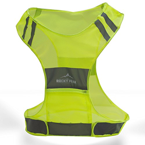 The Rocky Peak New Best Reflective Running Vest W/Pocket - #1 Recommended Safety Gear - Great For Biking, Cycling, Walking For Men & Women (Small-Large) #TOP5