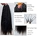 Kinky Straight Knotless Pre Separated Crochet Human Hair Extensions Pre Looped Braids Bundles With Threading Burmese Virgin Human Hair for Braiding Micro Link Meadow Hair 18inch 120g