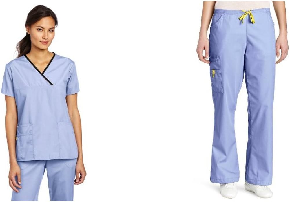 WonderWink Women's Scrubs Charlie 5 Pocket Y-Neck Wrap Top: Medical Scrubs Shirts: Clothing, Shoes & Jewelry
