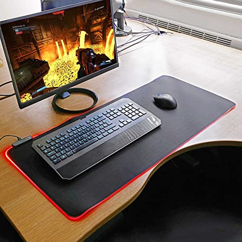 Tapis de souris de jeu RGB grand format pour optimiser le confort du bureau PC