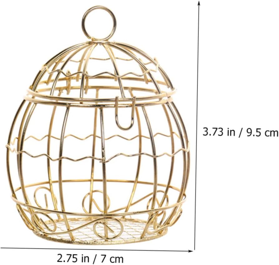 FUNOMOCYA 5pcs Birdcage Wire Candy Box Wedding Candy Holder Birdcage Retro Style Hollow Design for Thank You Gifts
