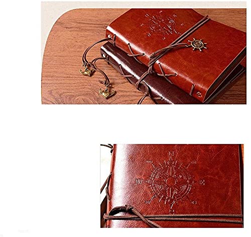 Album fotograficzny, pasek ze skóry PU, DIY, ręcznie robiony album fotograficzny, typ pasty, duża, rodzinna, podróż, książka, 21 x 28 cm, kolor: brązowy