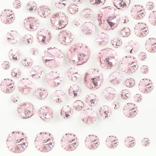 Amazon.com: 150Pcs Mix Round Glass Rhinestones Pink Point Back Crystal ...