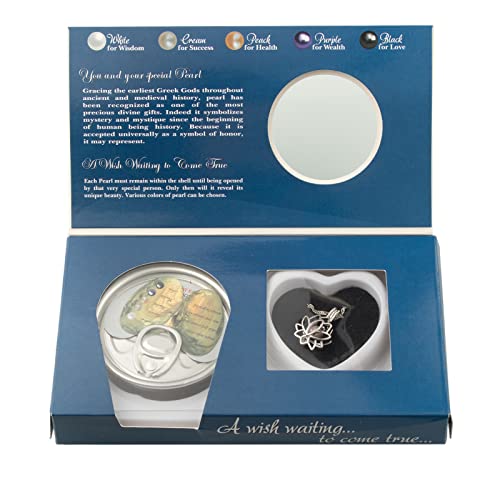 Wish Pearl Necklace Kit DIY Necklace Making Kit lotus Necklace Cage Locket Cultured Pearl in Oyster Set 16.9 Surprise Gift For Wife Girlfriend Mother