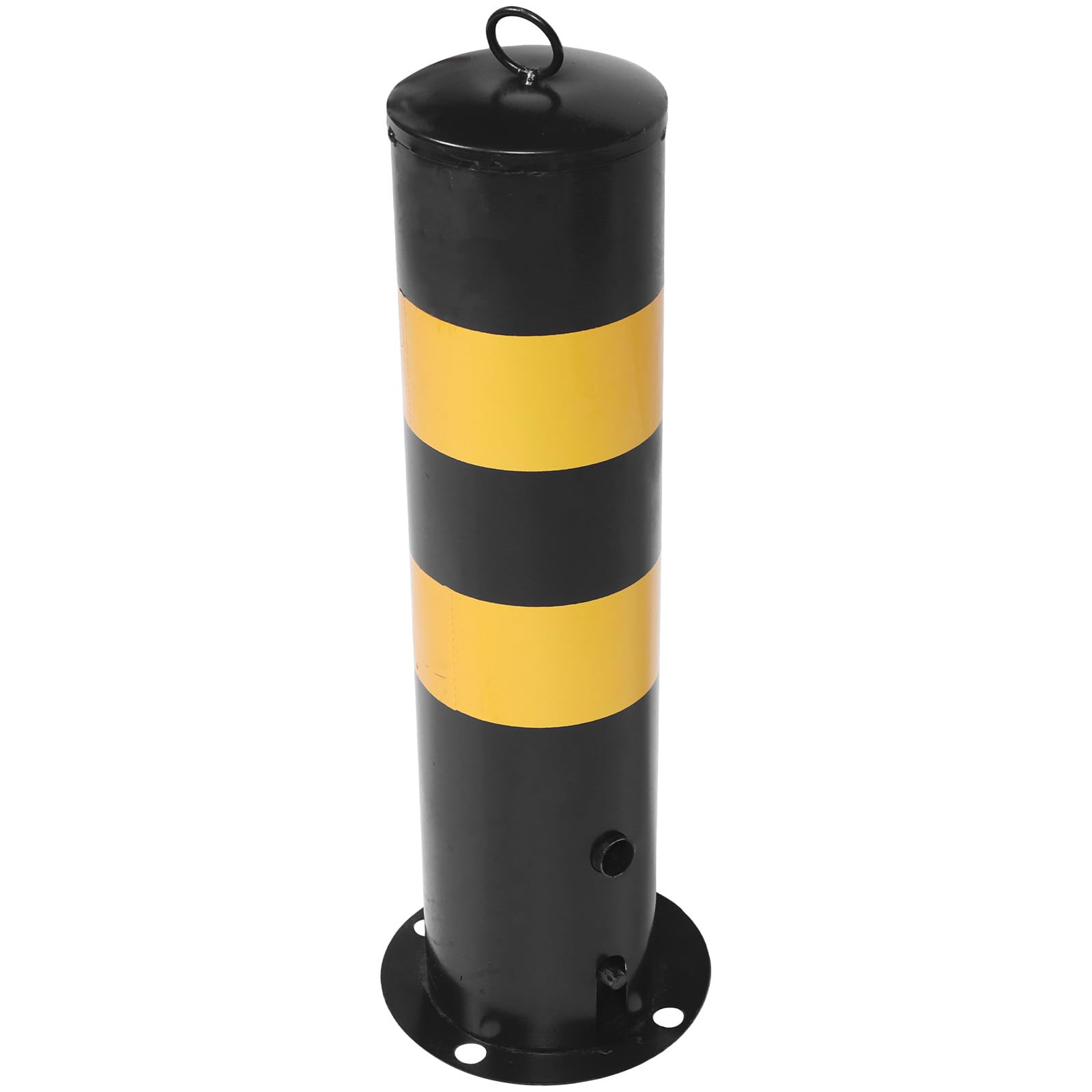 Barrière de Sécurité en Acier Noir pour Parking Colonne D'avertissement Haute Visibilité Séparant Piétons et Véhicules, pour Zones Sensibles