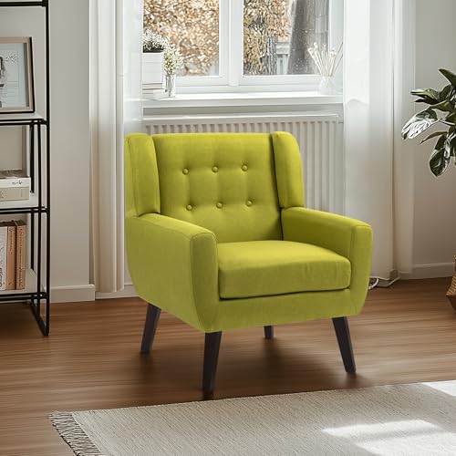 Pia Ricco Accent Chair Mid Century Modern Armchair,Comfy Single Sofa