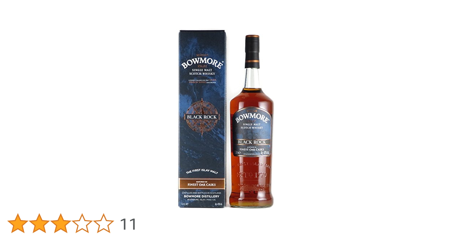 Amazon.co.jp: ボウモア ブラックロック 1000ml [並行輸入品