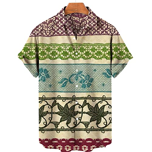 Chemise hawaïenne homme été à manches courtes séchage rapide pour t-shirt de fête plage