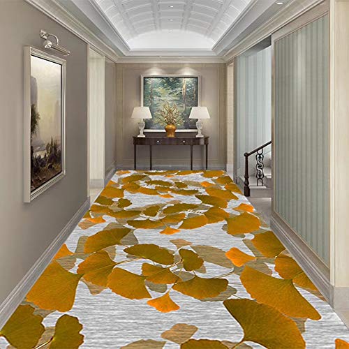 Alfombras de pasillo largo entrada felpudos moqueta corredor 3D hoja de arce color A 1x2m 3