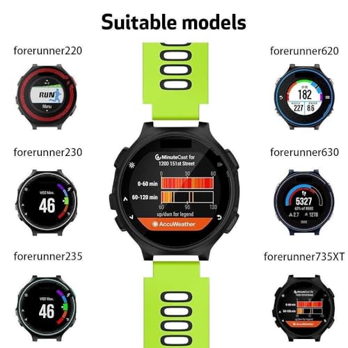 Bracelet Forerunner 620 silicone noir pour running et golf - 3