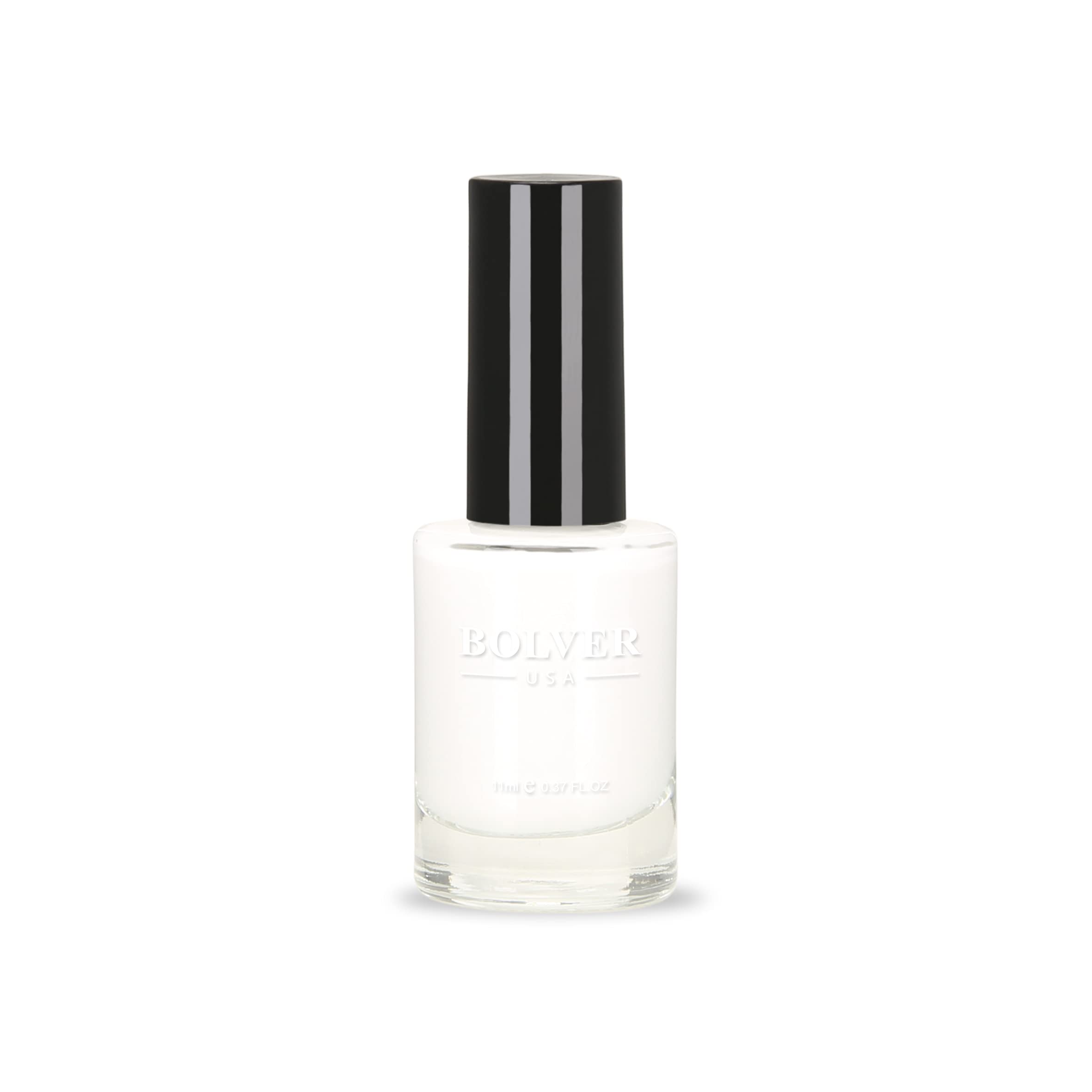 Bolver- Quick Dry, Shine Up, Modern, Natural, 9 Free Formula, Glossy Nail Polish White 639- 11ml