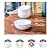 MIYOPESI 7-Inch Melamine Bowls (Set of 6) - Unbreakable and Reusable Plastic Dinnerware with Ceramic Feel, Stackable and Dishwasher-Safe - Versatile for All Meals (White)