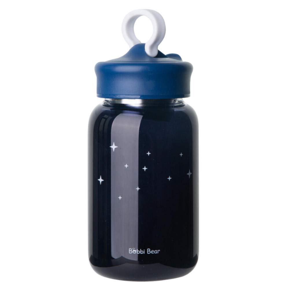 Botella de agua de vidrio de 450 ml en el espacio, taza esmerilada para beber, lindo estudiante, botella de té de agua al aire libre con filtro