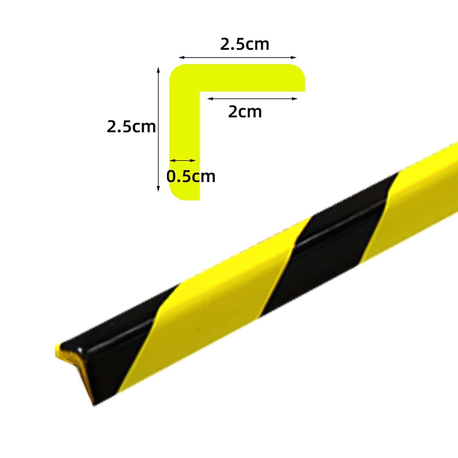 50PCS Protectores Bordes De Espuma De Alta Visibilidad De 39" con Adhesivo | Corner Protection, Protector De Esquinas Industrial, Tira De Seguridad De Espuma De Poliuretano(Small L-Shaped)
