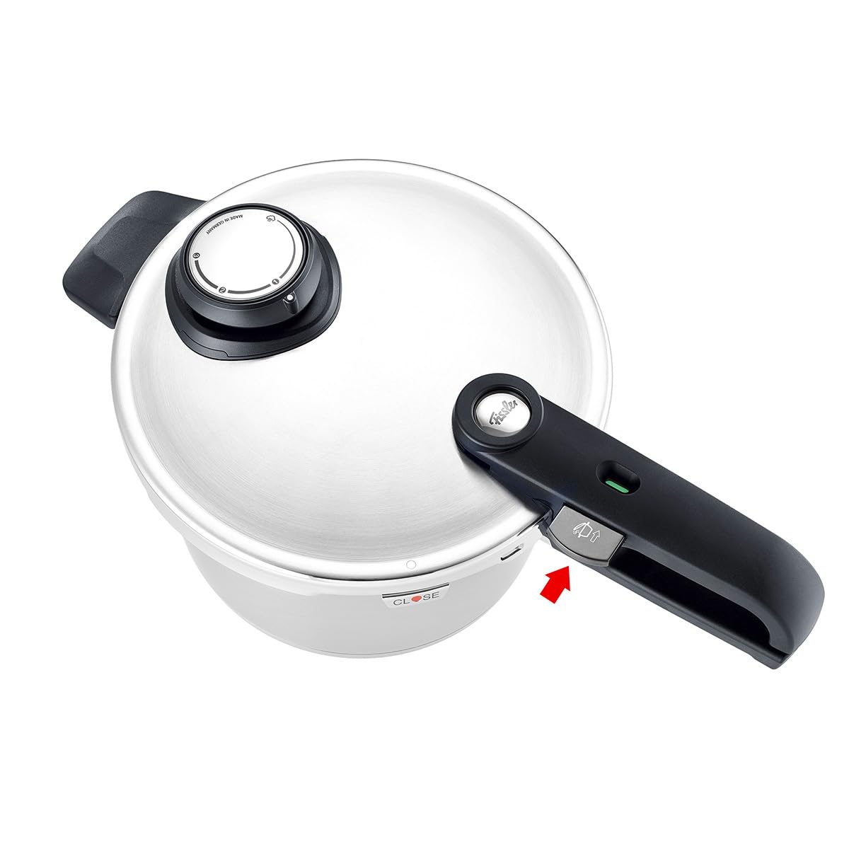 Fissler Vitavit Premium Pentola a pressione in acciaio inox 3.5 L, 22 cm, 4 livelli di cottura, incluso inserto, adatta a fornelli a induzione