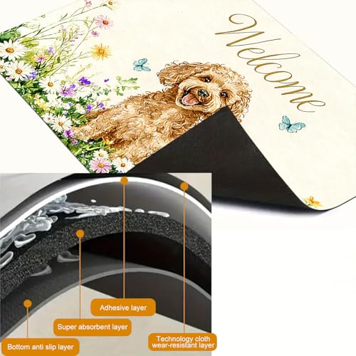 Image of HOMETITUTE Spring Dog Stove Top Cover 28x20 Heat Resistant Protector Mat