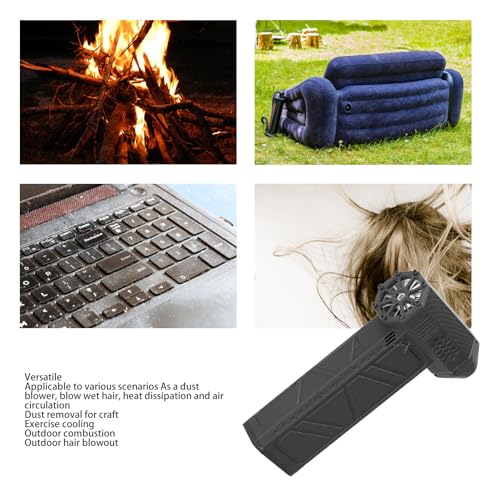 Air Duster Blower Turbo Fan Puissant Turbofan Handheld Jet Blower Portable USB Rechargeable Petit Ventilateur de Poche pour Le Camping et L'extérieur – Image 6