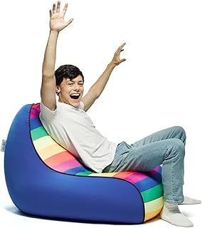 Yogibo Zoola Lounger Pride Edition, Outdoor Bean Bag Chair, Single Seat Beanbag, LGBTQ, Lesbian Pride, Gay Pride Lounge Furniture, Pride Decorations