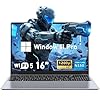 Computadora portátil para juegos, 16 pulgadas Lap Top PC Win 11 Pro 2025, N150 (hasta 3.6 GHz), 16 GB RAM 1 TB SSD, pantalla IPS 1920 x 1200, batería de 6000 mAh, Office 365, WiFi 5/BT4.2