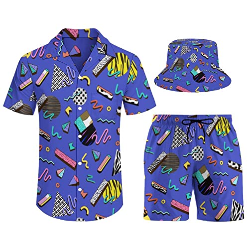 Ensemble chemise et short de bain flamant rose au motif exotique style-7