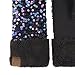 C.C Sequin Mittens For Women - Stretchable Soft Warm Cold weather Winter Gloves (Purple/Black)