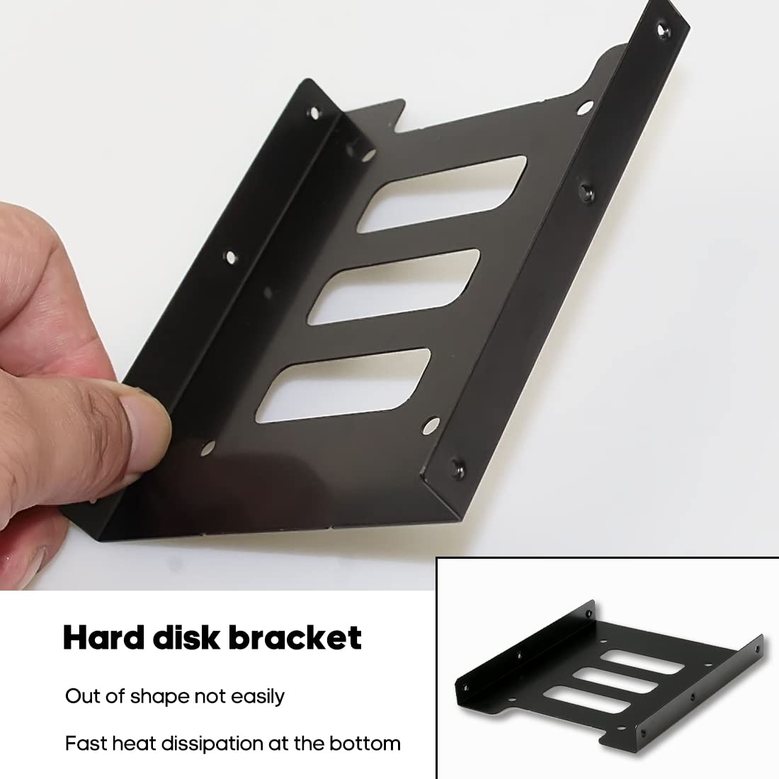 Kit Montaggio SSD/HDD 2,5" A 3,5" - 2 Adattatori In Metallo Con Viti