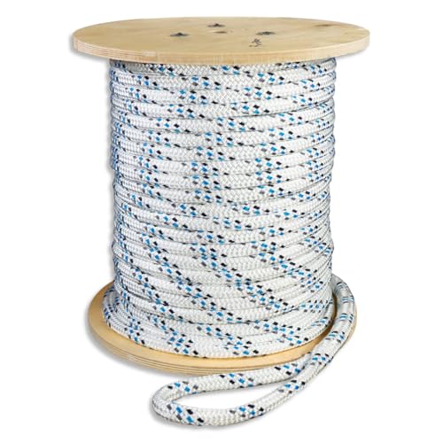 Premium Polyester Double Braid Cable Pulling Rope | Made in USA | Highest Strength | 1/2 inch x 600 feet