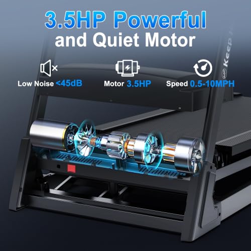 Image of Treadmill Walking Pad Electric Foldable | 3.5HP Automatic Incline Bluetooth Speaker | 330LBS Capacity Shock Absorption | FitShow App Home Running Jogging