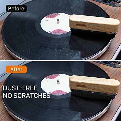 Image of 1 by ONE Bluetooth Turntable HiFi System with 36 Watt Bookshelf Speakers, Patend Designed Vinyl Record Player with Magnetic Cartridge, Wireless Playback and Auto Off (Black)