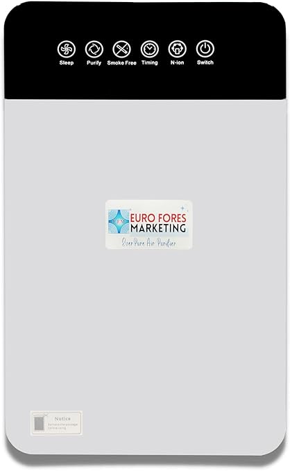 E.F.M Everfresh Air Purifier For Home & Office Portable Room Air Purifier/True HEPA Filter (Black & White)