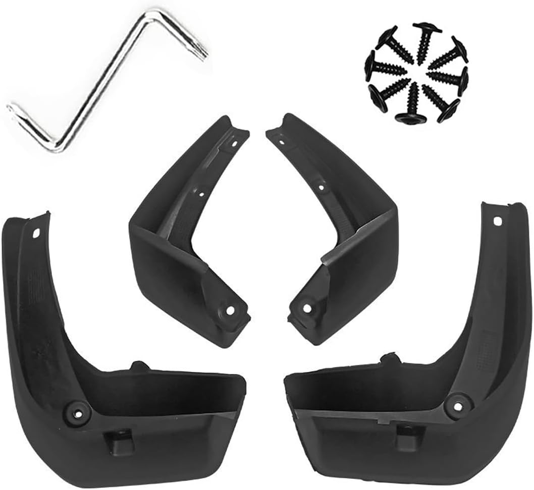 Mud Flaps Mud Guards Fit for 2011-2013 Honda Fit Jazz, Front & Rear Mud Splash Guards Accessories - 4 Pc, Black