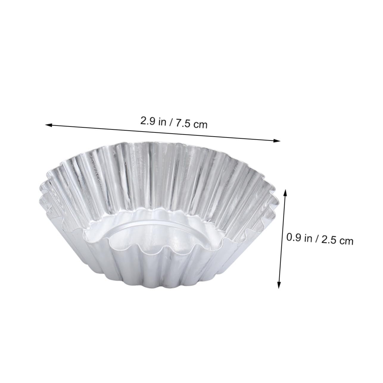 LIFKOME 100 pièces Lot de Moules à Alliage Aluminium Épais Moules à Cupcakes et Muffins Réutilisables avec Bords Festonnés Résistants Chaleur pour Pâtisserie
