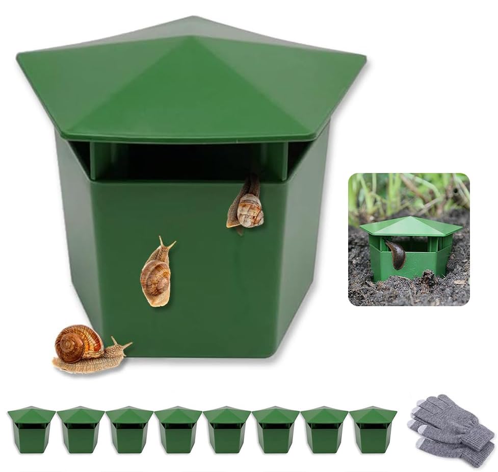 Schneckenfalle,8er-Set Schneckenfallen für den Garten,Nacktschnecken Falle,Wiederverwendbare Plastik-Bierschneckenfallen,Freundlicher Schneckenfänger