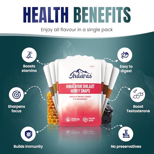 Image of Himalayan Shilajit Honey Snaps | Shilajeet Resin with Honey and 7 Assorted Flavor | 600mg Pure Himalayan Shilajit | Improve Energy Strength and Immunity Booster for Men and Women (2 Week Pack)