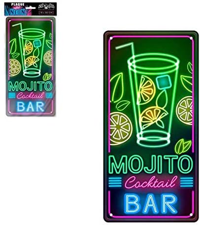 STC – Neon Effect Decorative Plaque 15 x 30 cm – Mojito Cocktail Bar