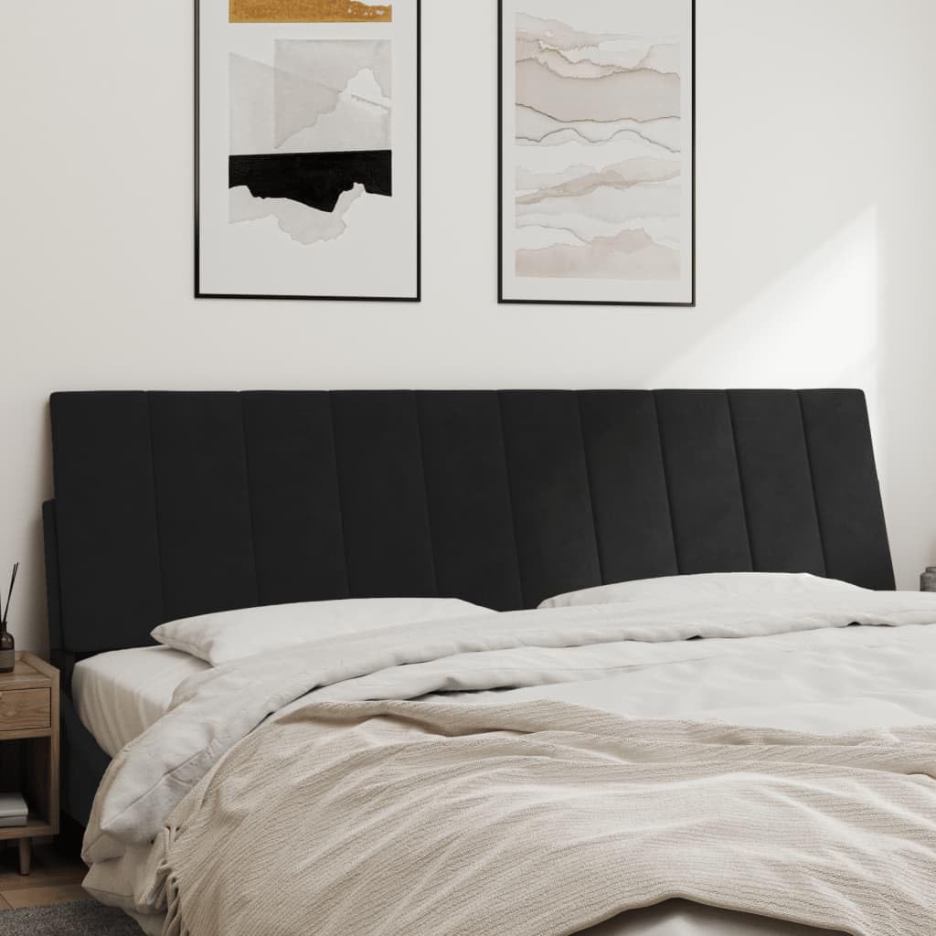 Genérico Cabecero de Cama Acolchado Hanko Terciopelo Negro 180 cm, Cabeceros y pies de Cama Negro,374683