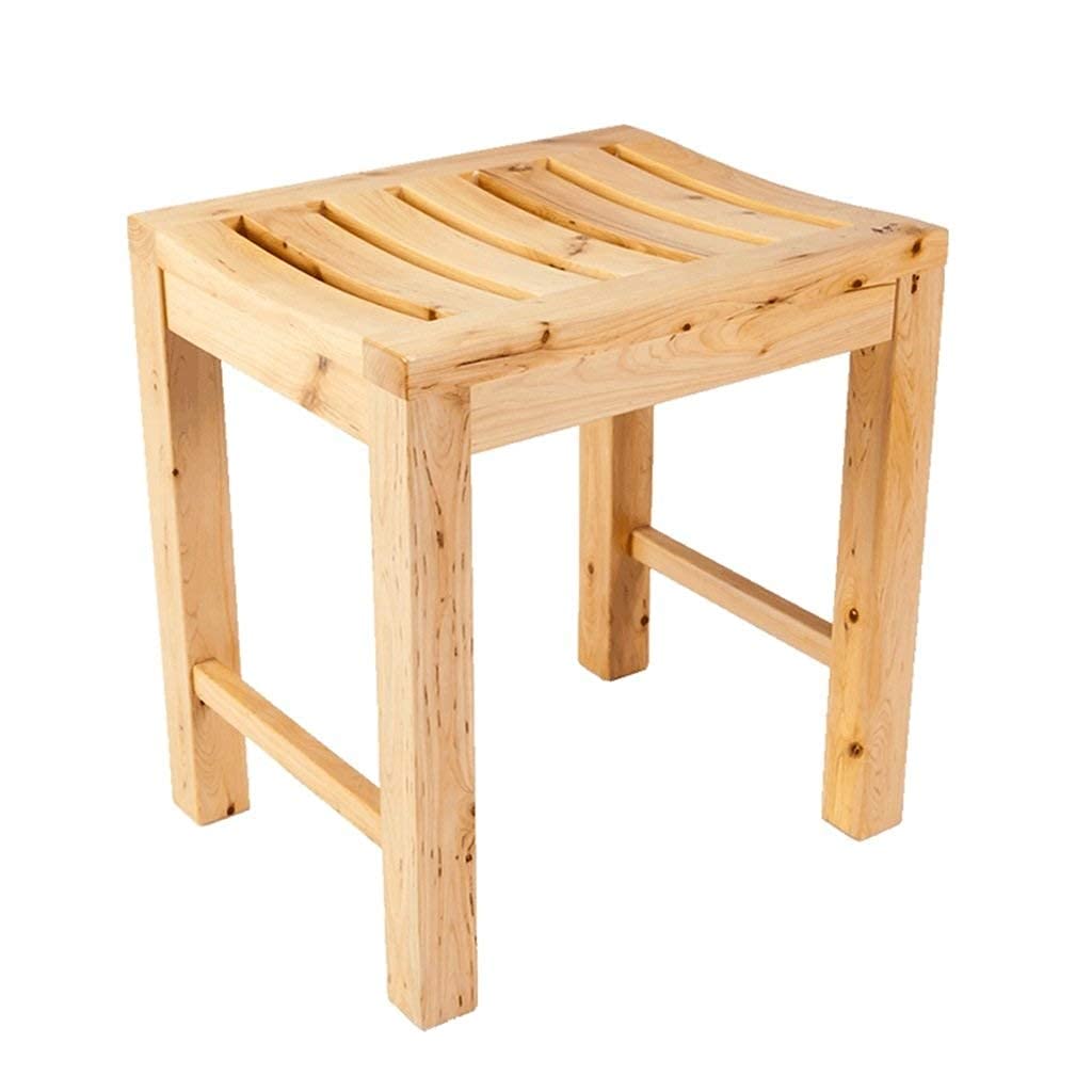 Tabouret de douche en bois antidérapant CHEWYNP pour senior et PMR