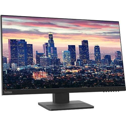 Image of Lenovo ThinkVision E24 1920 x 1080 LED FHD LCD Monitor, 2-Pack Bundle with HDMI, VGA, Speakers, DisplayPort, Dual Monitor Stand, ThinkPad USB-C Dock, MK270 Wireless Keyboard & Mouse, Mouse & Wrist Pad