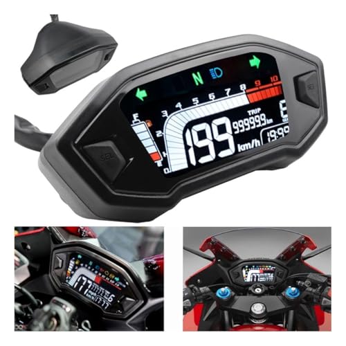Compteur kilométrique moto universel avec tachymètre LED et tableau de bord