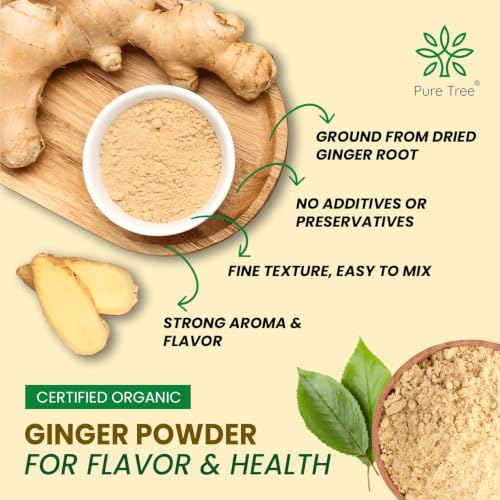 Image of Pure Tree Certified Organic Adrak Powder | 5 Kg / 5000 g | Sonti Dry Sonth Powder - Saunth | Allam Powder Ginger Powder For Cooking | Gluten Free Sukku Podi