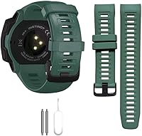 Vista 17 de Threeeggs Correa de repuesto compatible con Garmin Instinct, 0.866 in, accesorio de reloj inteligente, correa de silicona suave para Garmin Instinct