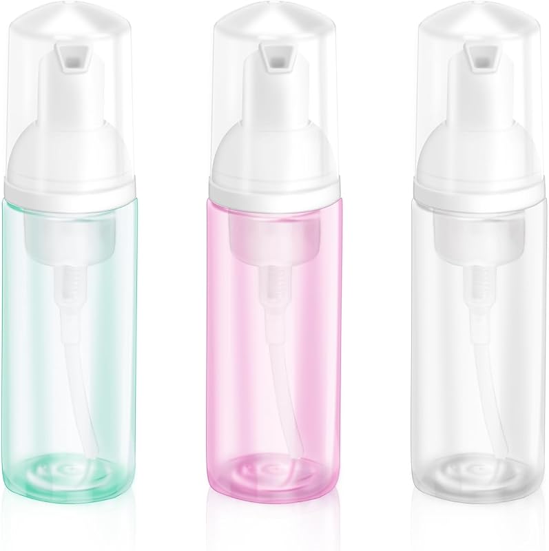 Zuihug Frascos Plásticos com Bomba para Espuma, 60 mL, Pacote com 3