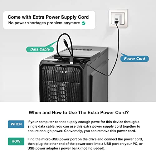 Roofull External Cd Dvd +/-Rw Drive Usb 3.0 & Usb-C Premium Cd Dvd Rom Optical Disk Drive Player Burner Rewriter Portable For Laptop Desktop Pc Windows 11/10/8/7, Surface Pro, Mac Macbook Pro/Air #TOP4