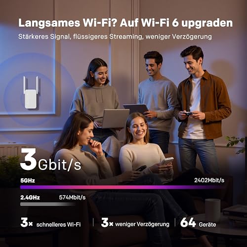 STRONG WLAN Verstärker AX3000 Mbit/s Wi-Fi 6, Dual Band Repeater – Ansicht 3
