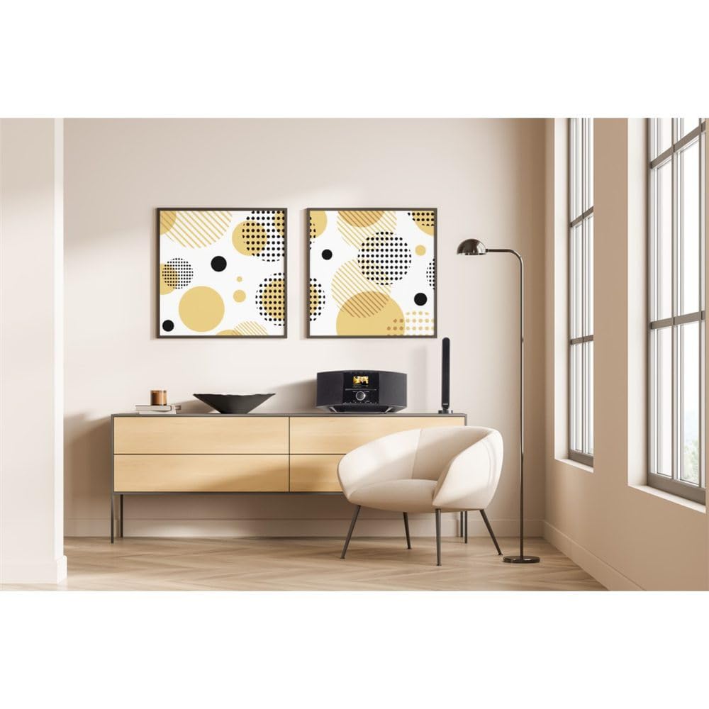 Hama Innenantenne (Antenne für Digitalradio (Dab/Dab+) und analog FM, Verstärkung des aktiven Signals bis zu 30 dB, Kabel 1,5 m, F-Stecker, Netzteil), Schwarz
