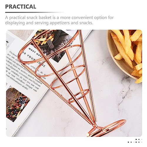 IMIKEYA 2 Pçs Suporte Para Batatas Fritas Mini Suporte Para Batatas Fritas Cone Reutilizável Copo De